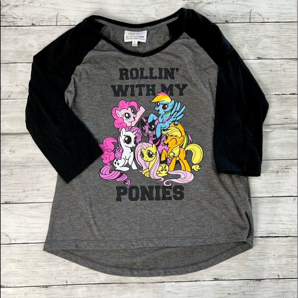 My Little Ponies Shirt Rolling With My Ponies Sz Large Juniors